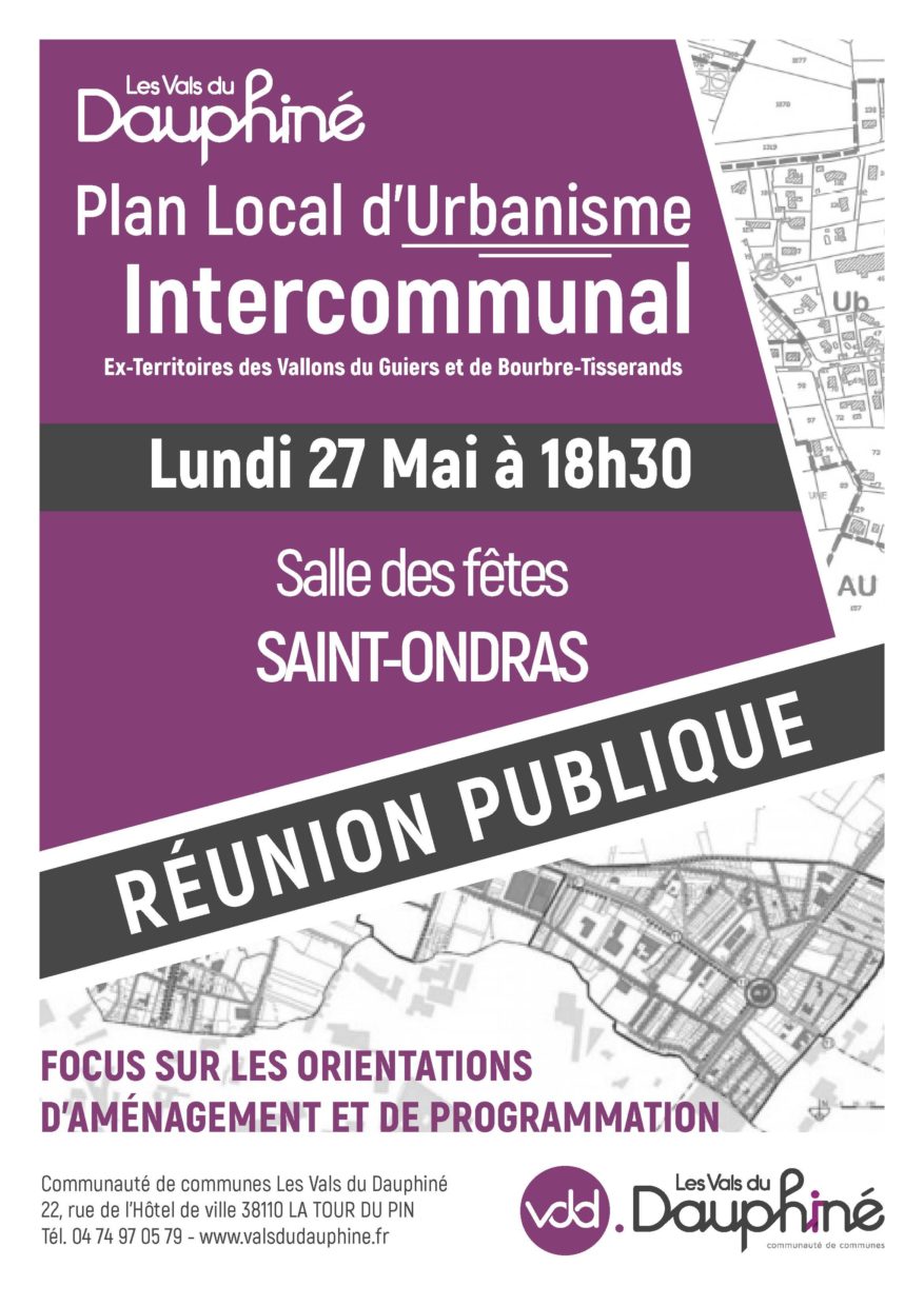 PLUi Est - affiche réunion publique de Saint-Ondras